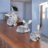 Set of Three Brown Resin Figurine Tabletop Sculpture