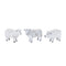 Set of Three White Resin Figurine Tabletop Sculpture