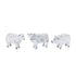 Set of Three White Resin Figurine Tabletop Sculpture
