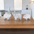 Set of Three White Resin Figurine Tabletop Sculpture