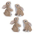 Set of Four Beige Polyresin Figurine Tabletop Sculpture