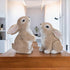 Set of Four Beige Polyresin Figurine Tabletop Sculpture