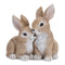 Set of Two Beige Polyresin Figurine Tabletop Sculpture