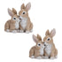 Set of Two Beige Polyresin Figurine Tabletop Sculpture