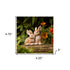 Set of Two Beige Polyresin Figurine Tabletop Sculpture
