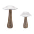 Set of Four White Wood Tabletop Sculpture