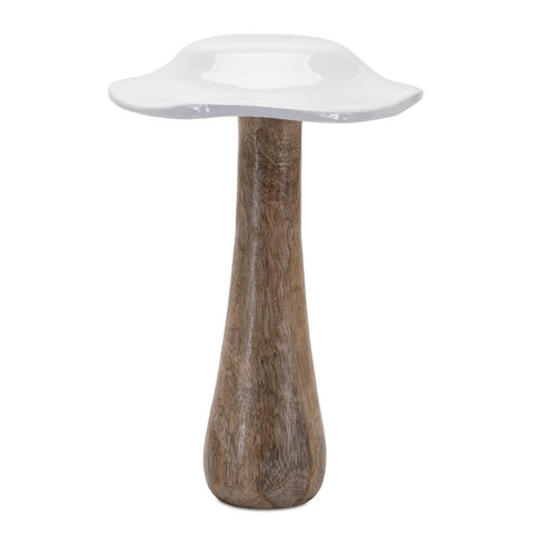Set of Four White Wood Tabletop Sculpture