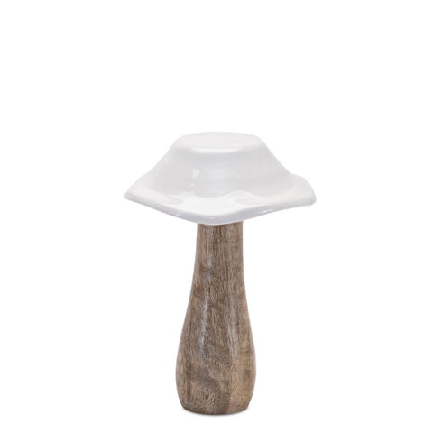 Set of Four White Wood Tabletop Sculpture