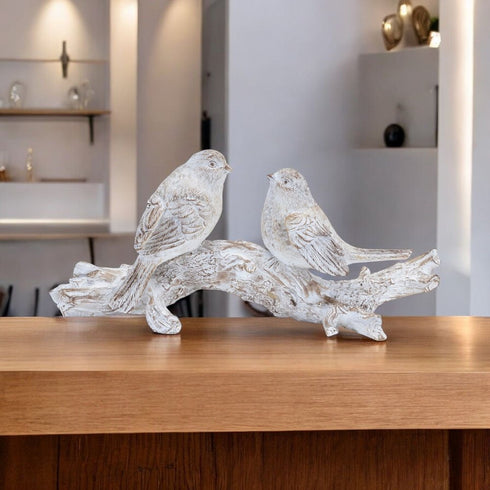 4" White Polyresin Figurine Tabletop Sculpture