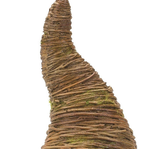 Set of Two Brown Polyresin Standing Gnome Tabletop Sculpture