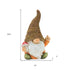 Set of Two Brown Polyresin Standing Gnome Tabletop Sculpture