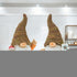 Set of Two Brown Polyresin Standing Gnome Tabletop Sculpture