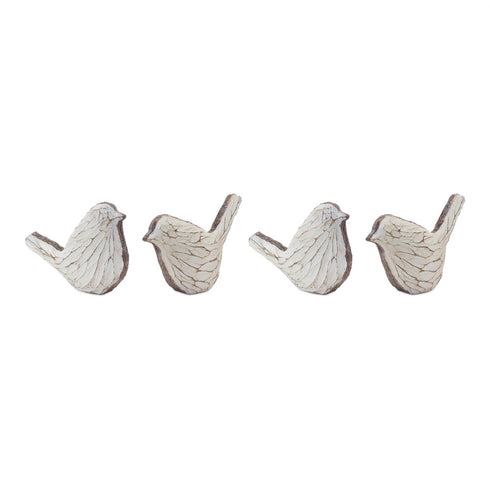Set of Four Brown Resin Figurine Tabletop Sculpture