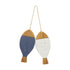 Set of Two White Fabric Figurine Tabletop Sculpture