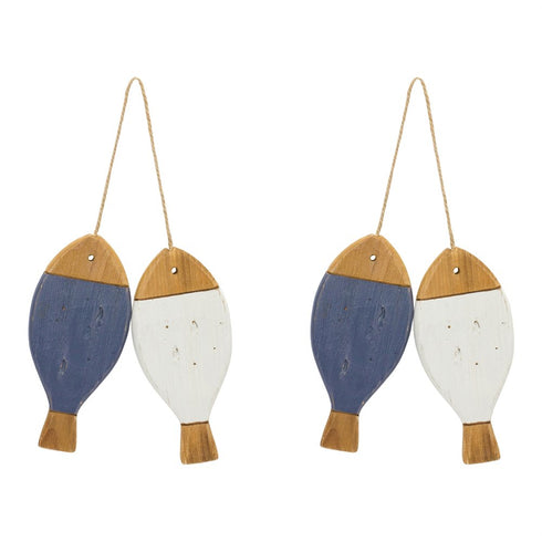 Set of Two White Fabric Figurine Tabletop Sculpture