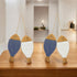 Set of Two White Fabric Figurine Tabletop Sculpture