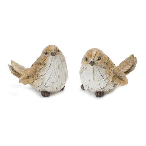 Set of Two Gray Resin Figurine Tabletop Sculpture