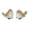 Set of Two Gray Resin Figurine Tabletop Sculpture
