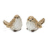 Set of Two Gray Resin Figurine Tabletop Sculpture