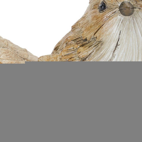 Set of Two Gray Resin Figurine Tabletop Sculpture
