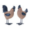 Set of Two Brown Resin Figurine Tabletop Sculpture