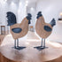 Set of Two Brown Resin Figurine Tabletop Sculpture