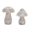 Set of Two Gray Polyresin Figurine Tabletop Sculpture