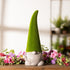 Set of Two Green Terracotta Standing Gnome Tabletop Sculpture