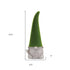 Set of Two Green Terracotta Standing Gnome Tabletop Sculpture