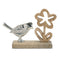 Set of Two Brown Wood Tabletop Sculpture