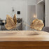 Set of Two Gold Polyresin Figurine Tabletop Sculpture