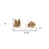 Set of Two Gold Polyresin Figurine Tabletop Sculpture