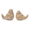 Set of Two Beige Polyresin Figurine Tabletop Sculpture