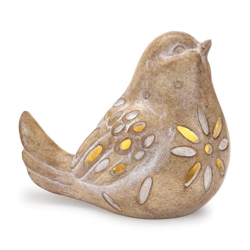 Set of Two Beige Polyresin Figurine Tabletop Sculpture