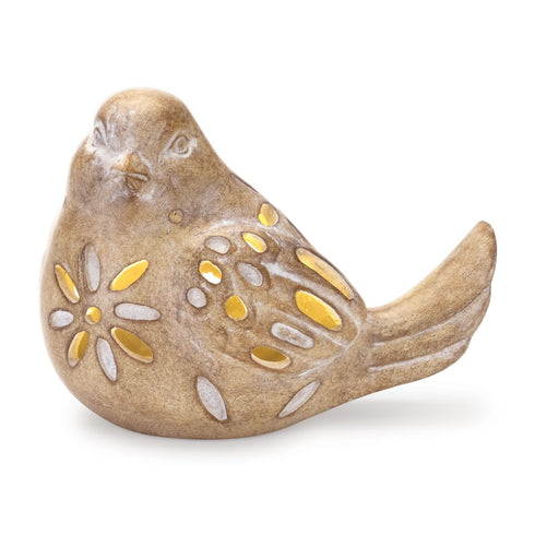Set of Two Beige Polyresin Figurine Tabletop Sculpture
