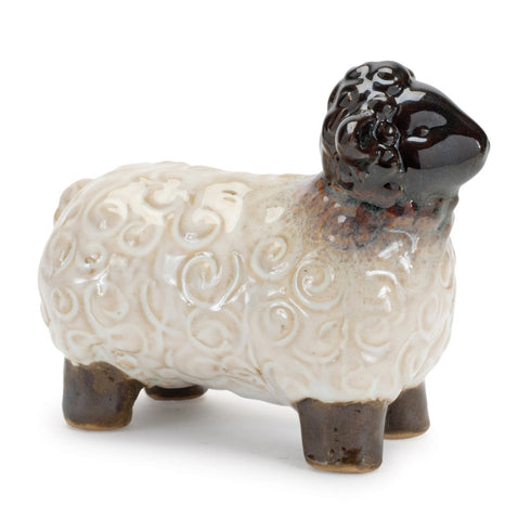 Set of Six White Polyresin Figurine Tabletop Sculpture