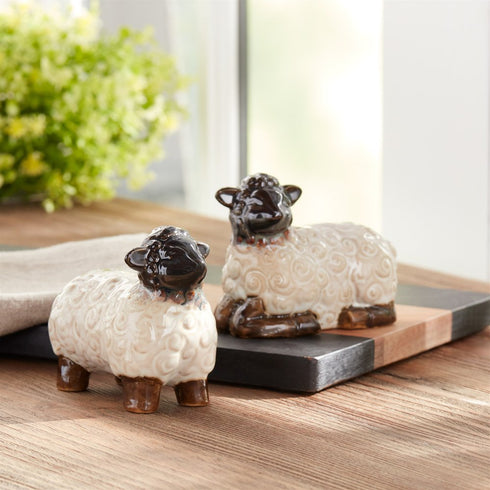 Set of Six White Polyresin Figurine Tabletop Sculpture