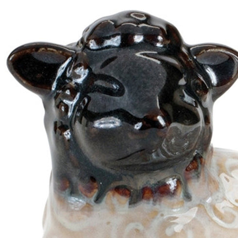 Set of Six White Polyresin Figurine Tabletop Sculpture