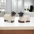 Set of Six White Polyresin Figurine Tabletop Sculpture
