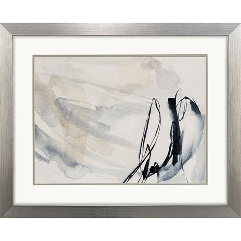 Indigo Markings I Silver Framed Wall Art