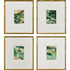 Set Of Four Verdant Fusion Gold Framed Wall Art