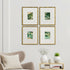 Set Of Four Verdant Fusion Gold Framed Wall Art