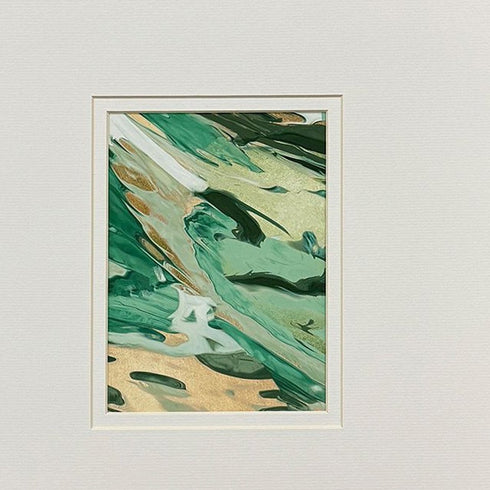 Set Of Four Verdant Fusion Gold Framed Wall Art