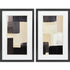 Set Of Two Neutral Shapes Black Framed Wall Art