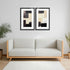 Set Of Two Neutral Shapes Black Framed Wall Art