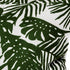 20" Green And White Tropical Botanical Linen Throw Pillow Cover with Embroidery