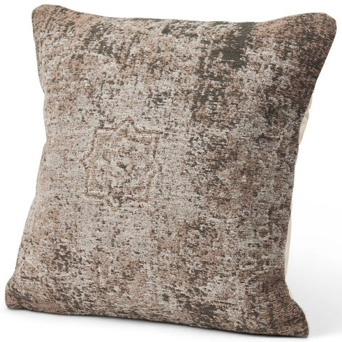 20" Taupe Chenille Throw Pillow Cover with Texture
