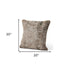 20" Taupe Chenille Throw Pillow Cover with Texture