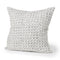 22" Cream And Black Geometric Linen Throw Pillow Cover with Embroidery