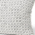 22" Cream And Black Geometric Linen Throw Pillow Cover with Embroidery